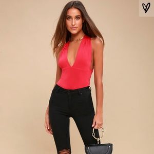 Lulu’s Hot Cha Cha Red Bodysuit